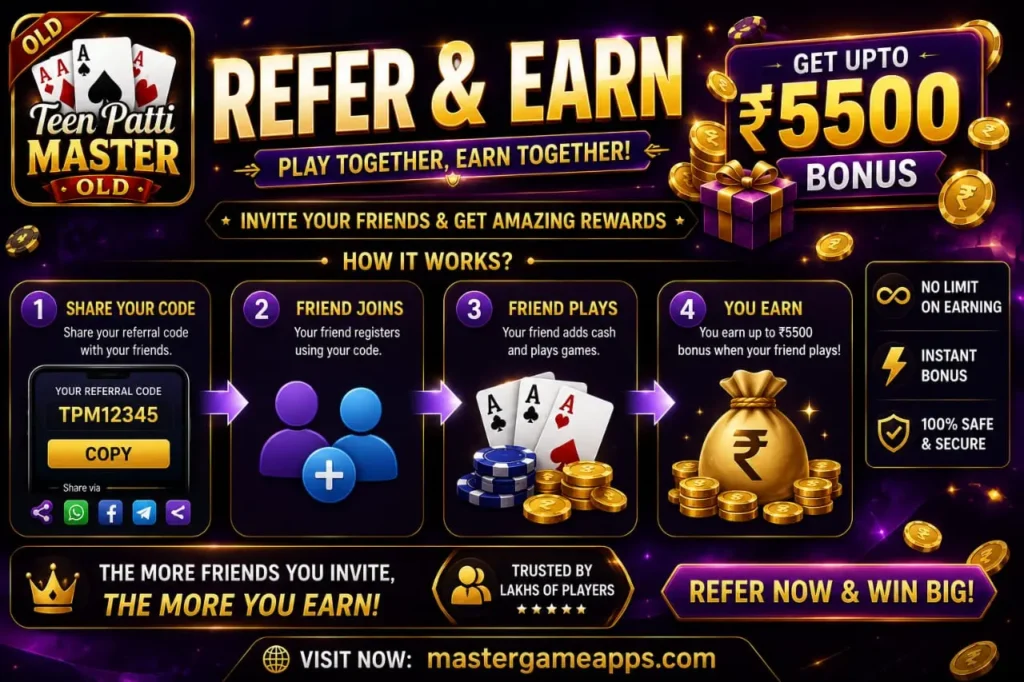 Teen Patti Master Refer & Earn 